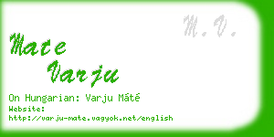 mate varju business card