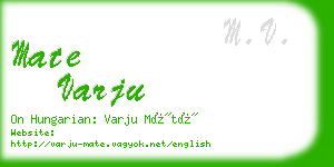 mate varju business card